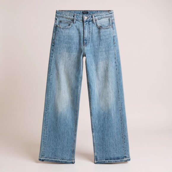 ZADIG & VOLTAIRE WHITNEY RELEASE WIDE LEG  MID RISE JEANS SIZE 27 NWT - Picture 1 of 8